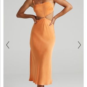 Orange Kerley Midi Dress